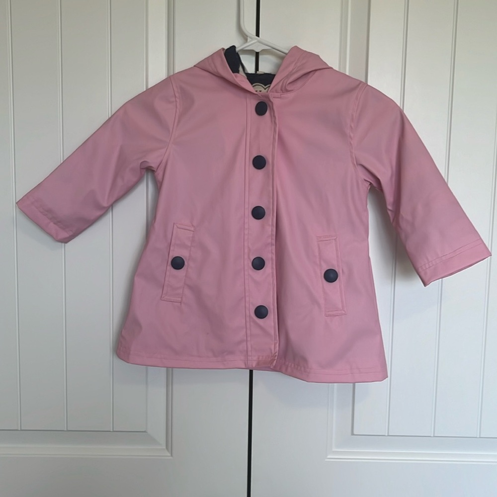 Hatley Size 2 lined rain slicker with hood & pockets